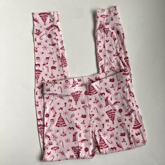 Gap Kids Christmas Icons Printed Pajama Set - Pink Red - 10 - Picture 8 of 10